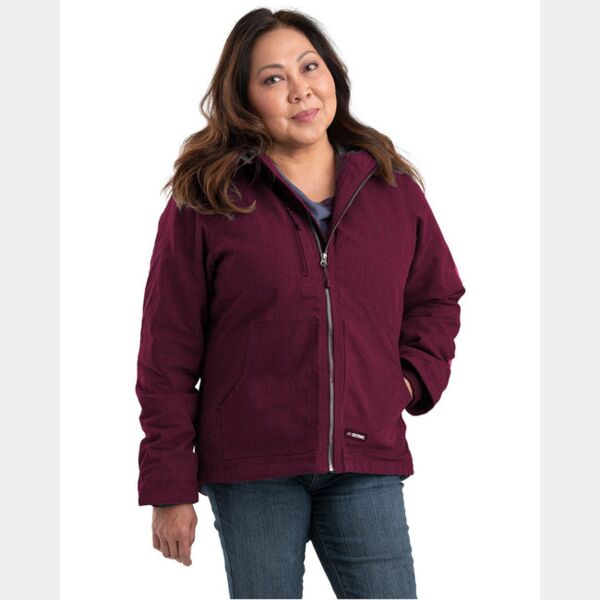 Ladies' Heathered Duck Hooded Jacket Thumbnail