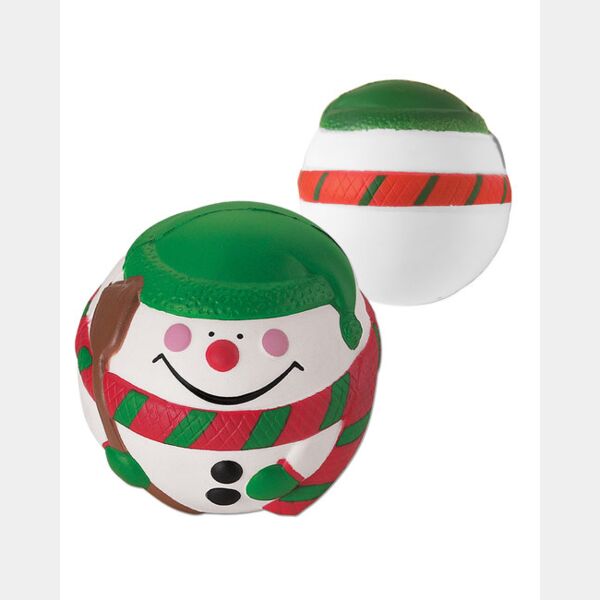 Happy Holiday Snowman Shape Stress Ball Thumbnail