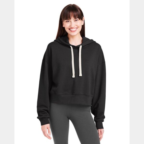 Women's Vintage Oversized Cropped Hooded Sweatshirt Thumbnail