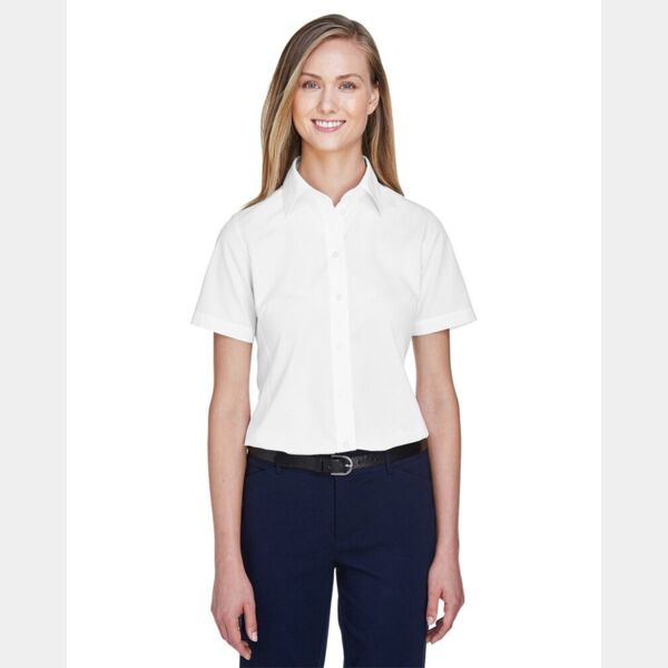 Women's Crown Collection® Broadcloth Short Sleeve Woven Dress Shirt Thumbnail