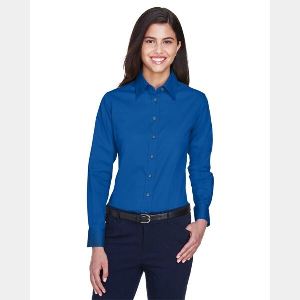 Women's Easy Blend™ Long Sleeve Twill Dress Shirt with Stain-Release Thumbnail