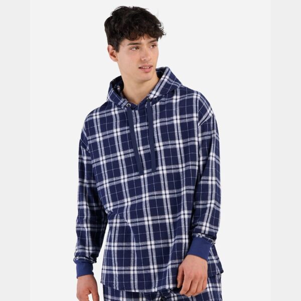 Unisex Flannel Hooded Pullover Thumbnail