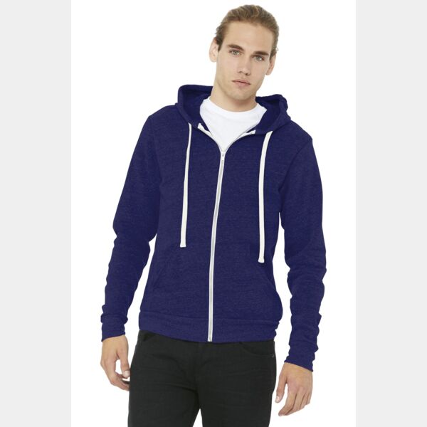 Unisex Triblend Sponge Fleece Full Zip Hoodie Thumbnail