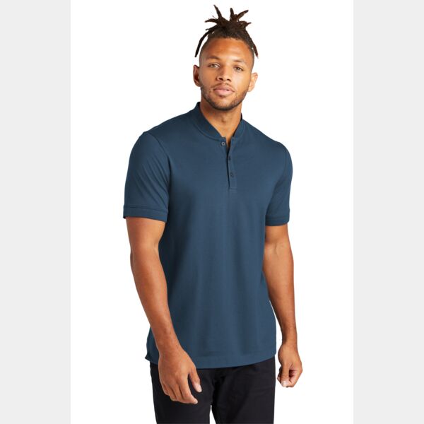 Stretch Pique Henley Thumbnail