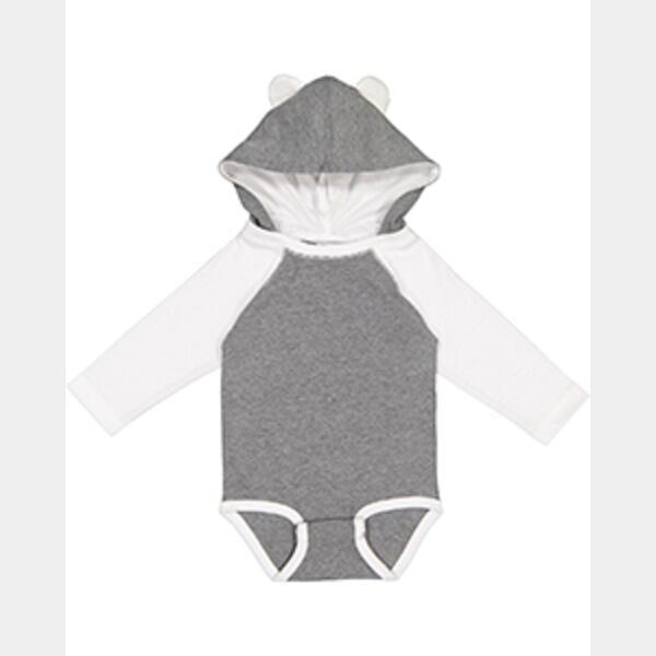 Infant Long Sleeve Fine Jersey Bodysuit With Ears Thumbnail