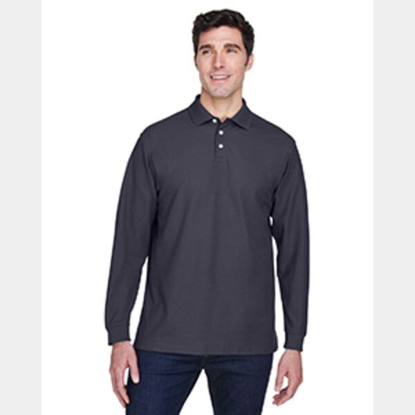 Men's Pima Piqué Long-Sleeve Polo Thumbnail