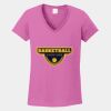 Ladies Heavy Cotton ™ 100% Cotton V Neck T Shirt Thumbnail